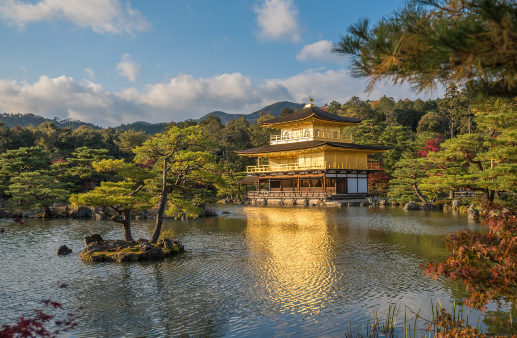 Kinkaku-ji buddhist temple Golden pavilion, Kyoto, Japan