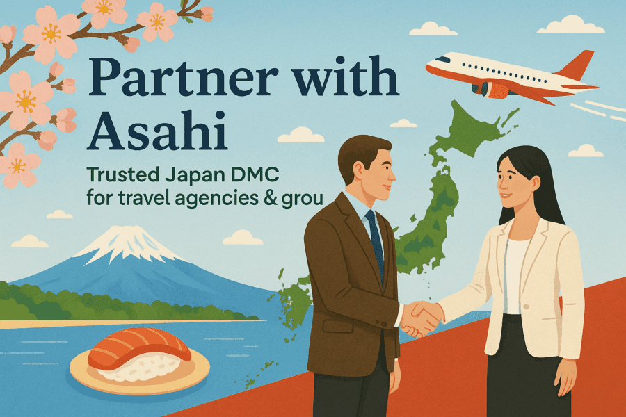 Partner with Asahi Travel Group, your trusted Japan DMC partner for group tours, incentives and tailor-made itineraries.